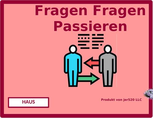 Haus (House in German) Question Question Pass Activity