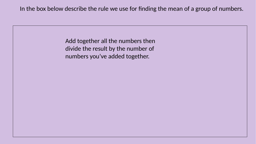 Mean Word Problems Year 6