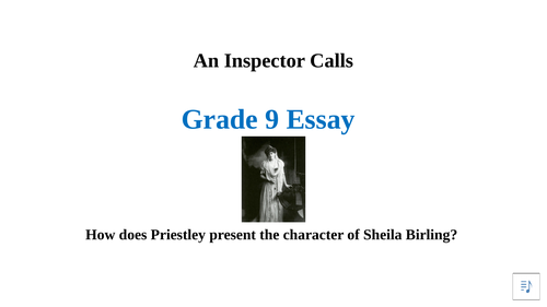 Sheila birling essay plan picture
