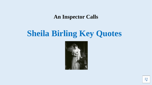 Sheila Birling: Key Quotes
