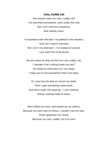 Rhyming poetry | Teaching Resources