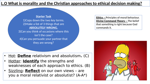 WJEC GCSE RE - Christianity Practices - Morality - Approaches to Ethical decision making - Unit One