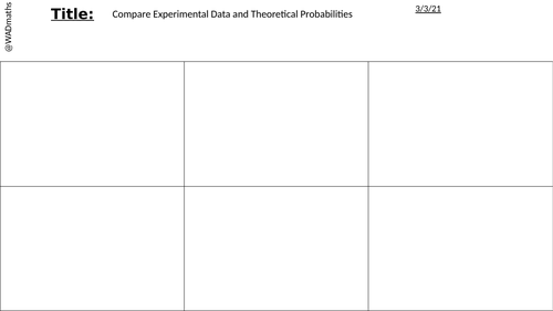 Experimental and Theoretical Probability