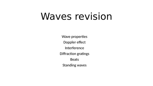 Level 3 Physics: Waves powerpoint