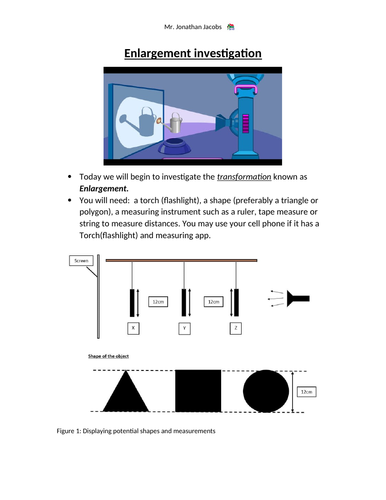 Enlargement Investigation -Transformation