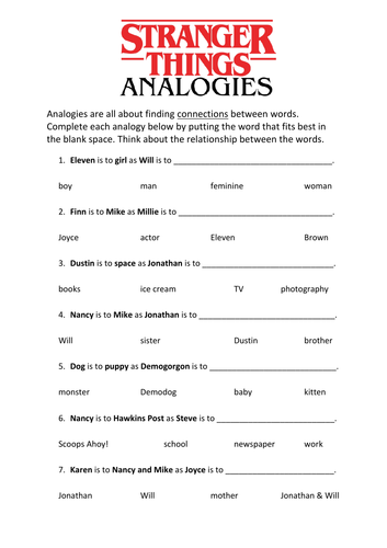 Stranger Things analogies