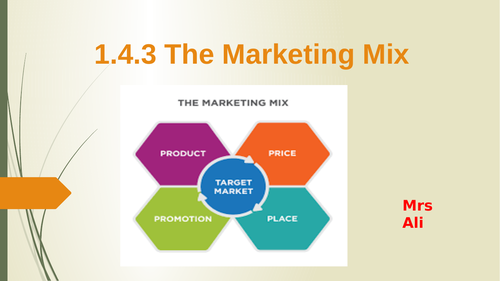 1.4.3 The Marketing Mix