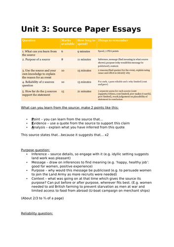 GCSE History: Answering Source Questions