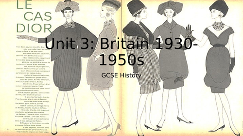 GCSE History: Britain 1930-50