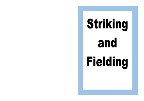Striking and Fielding sports resource card