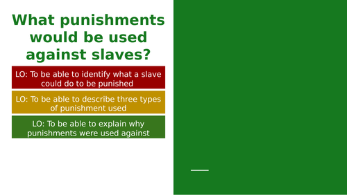 Punishments used during slavery
