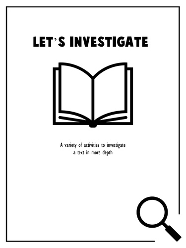Let's Investigate Stories - Text Investigation Activities