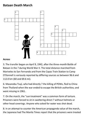 Bataan Death March Crossword