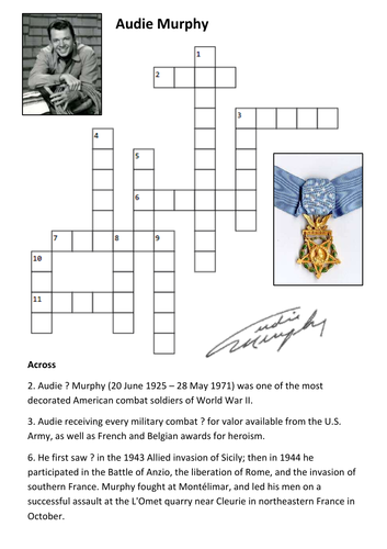 Audie Murphy Crossword