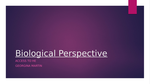 Biological perspective psychology