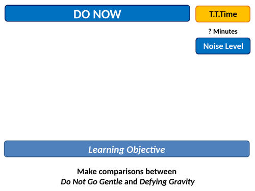 Do not go gentle and defying gravity poetry comparison