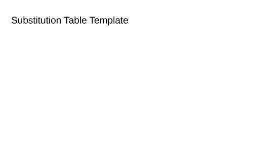 EAL Substitution Table