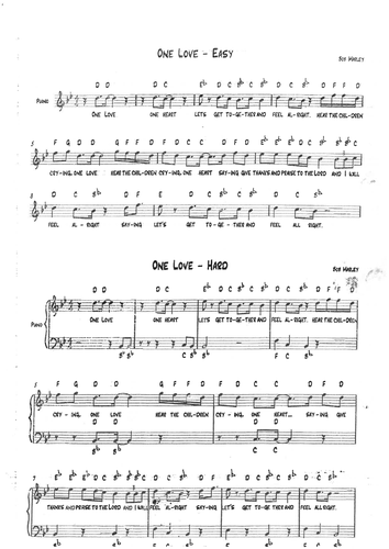 One Love sheet music