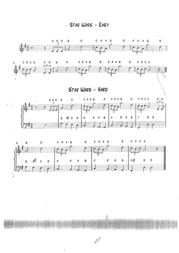 Simple Star Wars sheet music