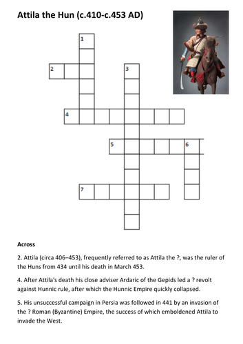 Attila the Hun Crossword