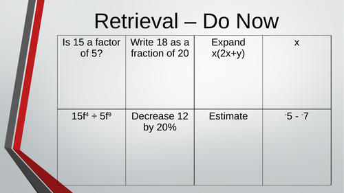 Edexcel GCSE Foundation Unit 5 - Equations, Inequalities and Sequences