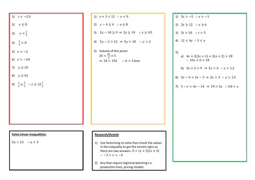 Solve Linear Inequalities (GCSE 1-9)