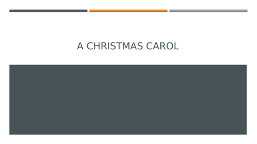 A Christmas Carol: Revision Lesson