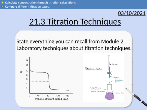 OCR Applied Science: 21.3 Titration Techniques