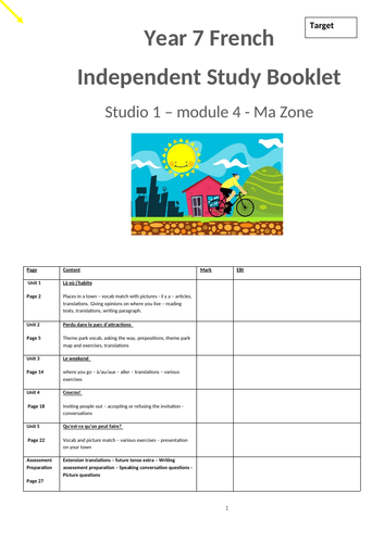 Studio 1 module 4 Ma zone Independent study workbook