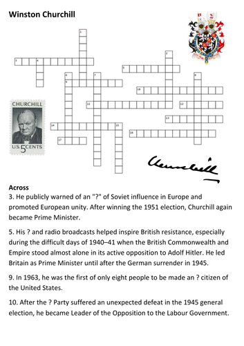 winston-churchill-crossword-teaching-resources