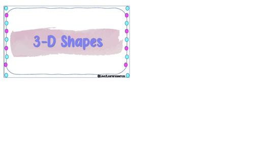 3D Shapes Activity Pack