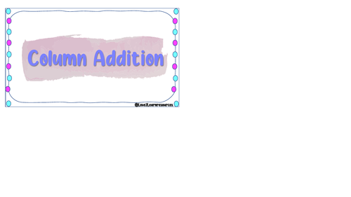 Column Addition Activity Pack