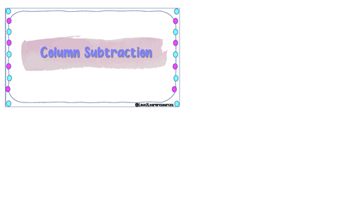 Column Subtraction Activity Pack