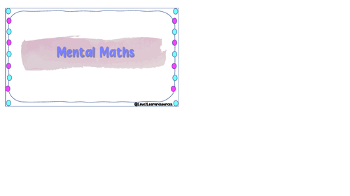 Mental Maths Activity Pack