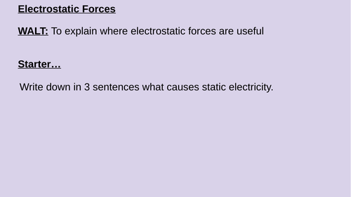KS3 - Electrostatic forces