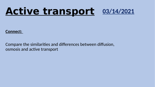 KS4 - Active transport