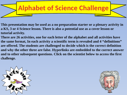 An Alphabet of Science Challenge