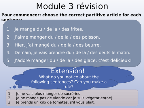 Studio Edexcel Module 3 - grammar and vocab review