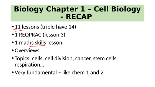 AQA GCSE 9-1 Biology 1 Cell Biology Resources