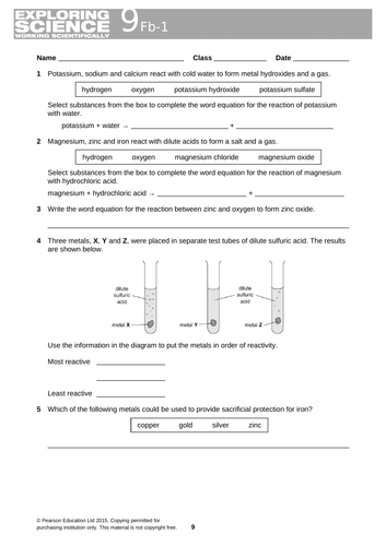 Protecting Metals Against Reacting