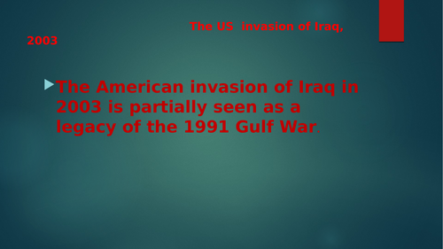 Why Did USA Invade Iraq in 2003?
