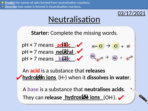 GCSE Chemistry: Neutralisation Reactions