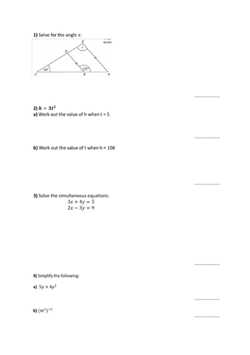 Pie Charts (Year 11 exam mode)