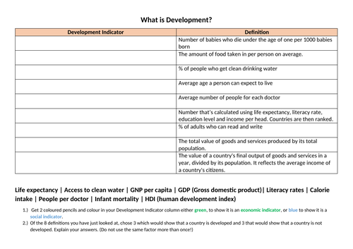 What is development?