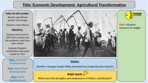 AQA Tsarist and Communist and Russia - Russian Agricultural Development to 1914