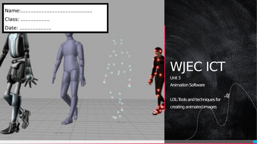 WJEC ICT Unit 3 - Animation software | Teaching Resources