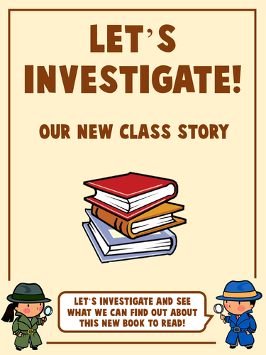 Reading Display Editable Resources - Let's Investigate Books!