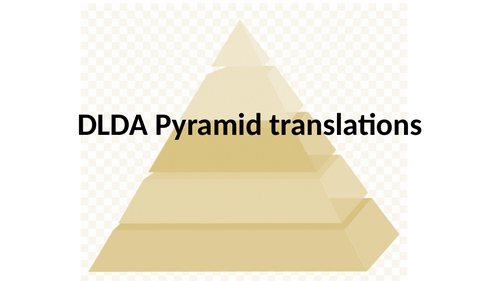 DLDA Pyramid translations