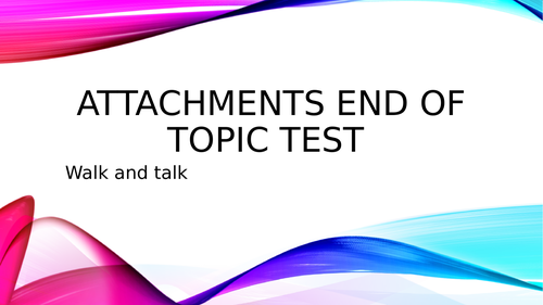AQA A-level Psychology Walk and Talk end of topic test Attachments