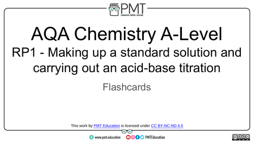 AQA A-Level Chemistry Practical Flashcards